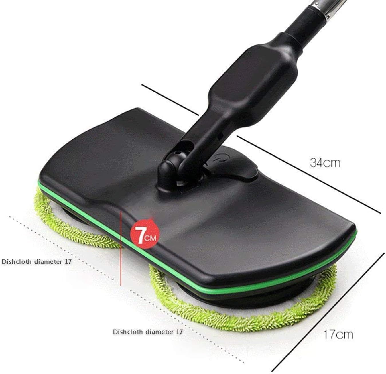 Lucidatrice Pavimenti Marmo，Spazzole Lucidatrice，Moccio Pavimento，Lavasciuga Pavimenti Professionale，Levigatrice Parquet，Lavapavimenti Elettrico Senza Fili, a Mano, Girevole a 180°