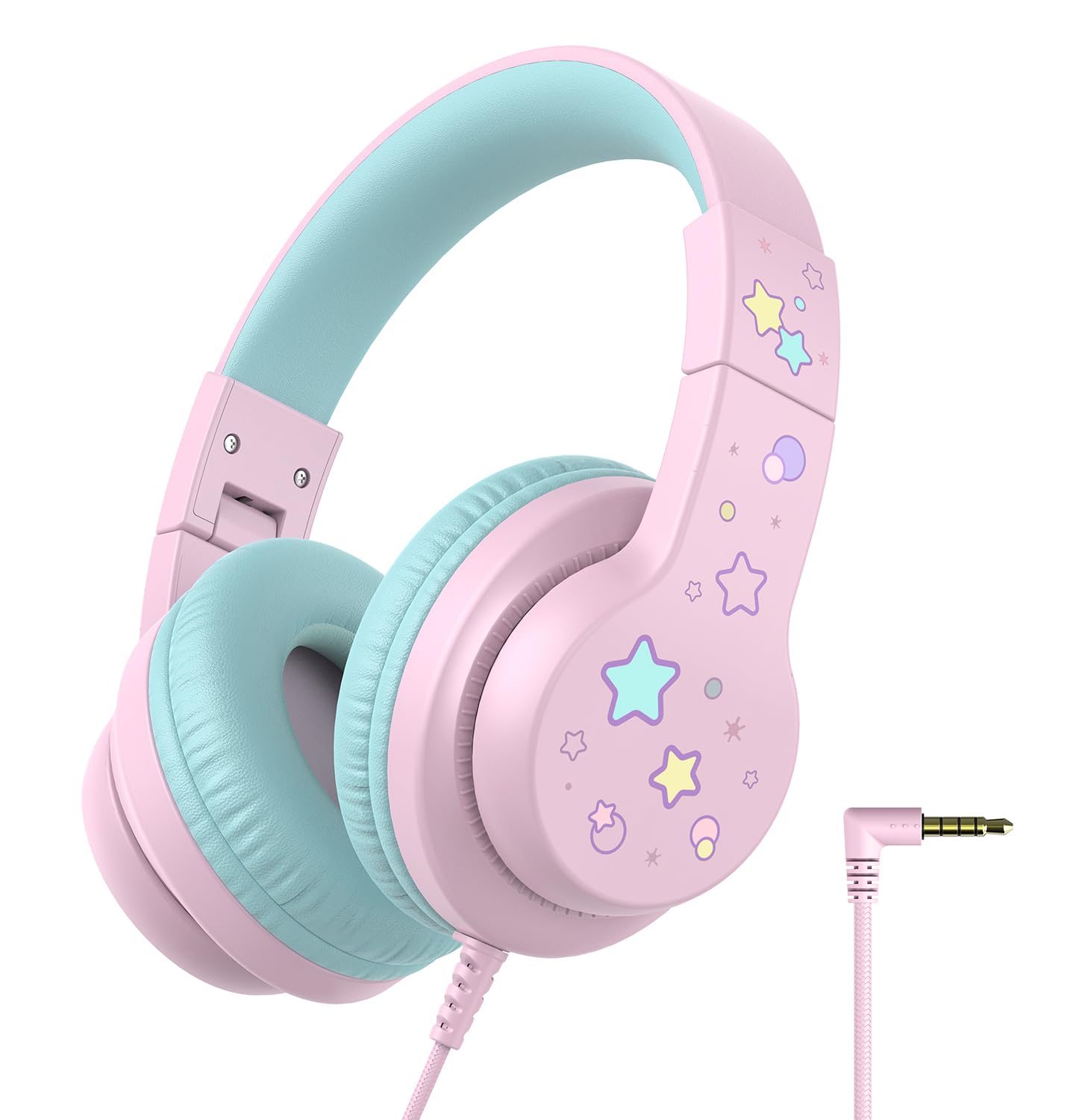 iClever Kids Headphones for School/Travel with Safe Volume 85dBA