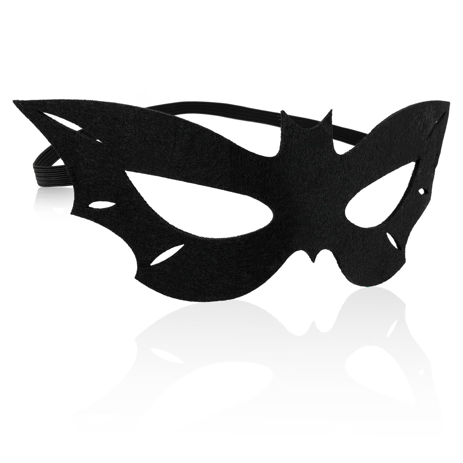 SibbaMasquerade Half Mask Halloween 1 PC Black Costume Opera Outfit Cosplay Party Carnival Dress Up Christmas Prom Night Club Eye Face Decoration Women Men Adults