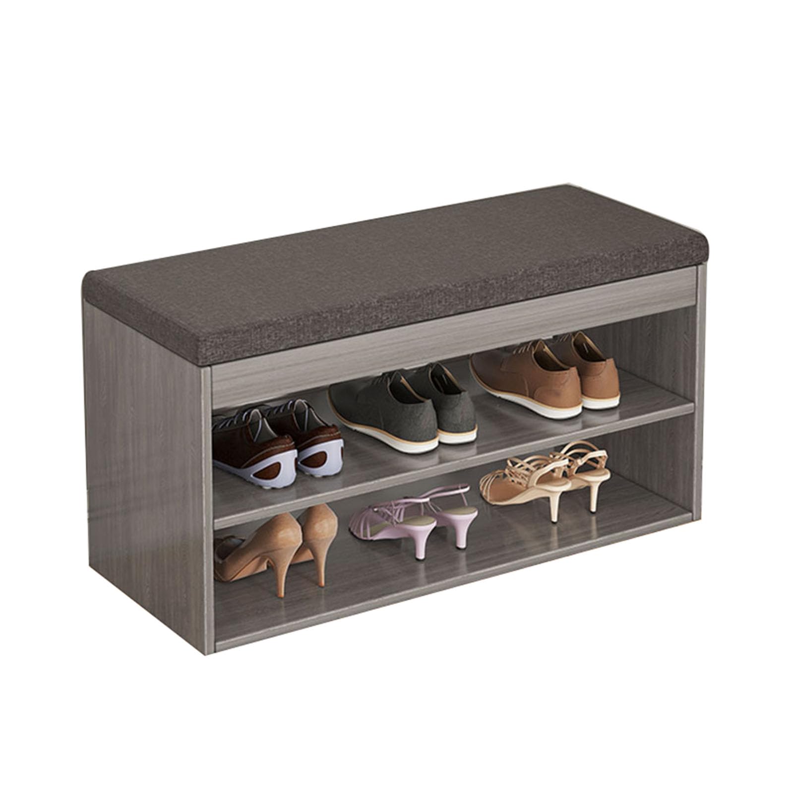 Meuble à chaussures avec banc intégré pour couloir de maison et petit espace de rangement de nuit