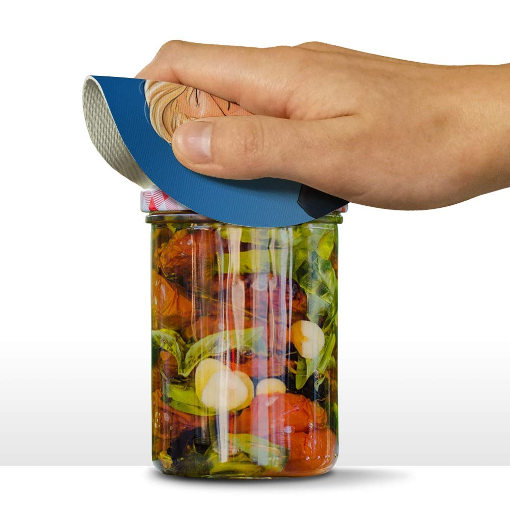 Happy Donald Trump Make America Great Round Rubber Non-Slip Jar Gripper Lid Opener