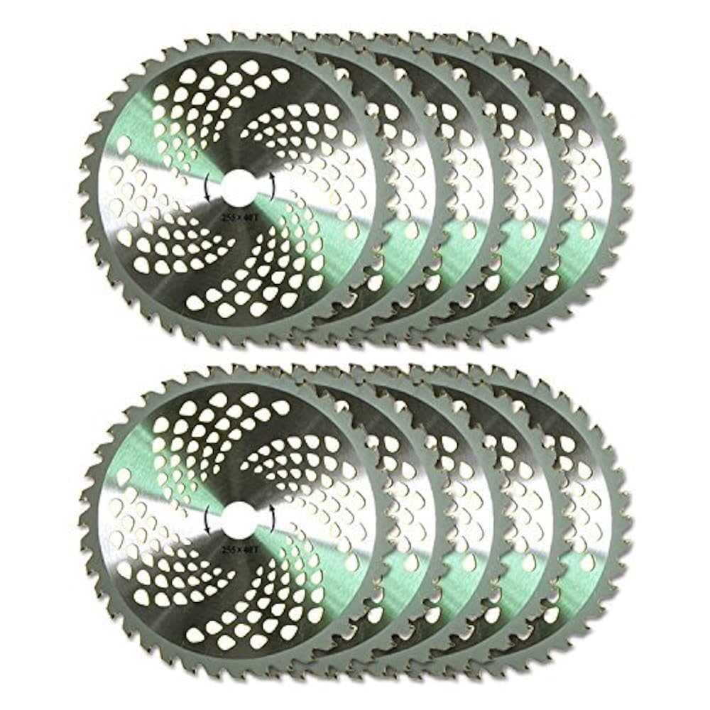 新品、未使用　チップソー10枚セット 草刈機の交換用チップソー 10枚セット(255mm - 40T) 草刈り機用
