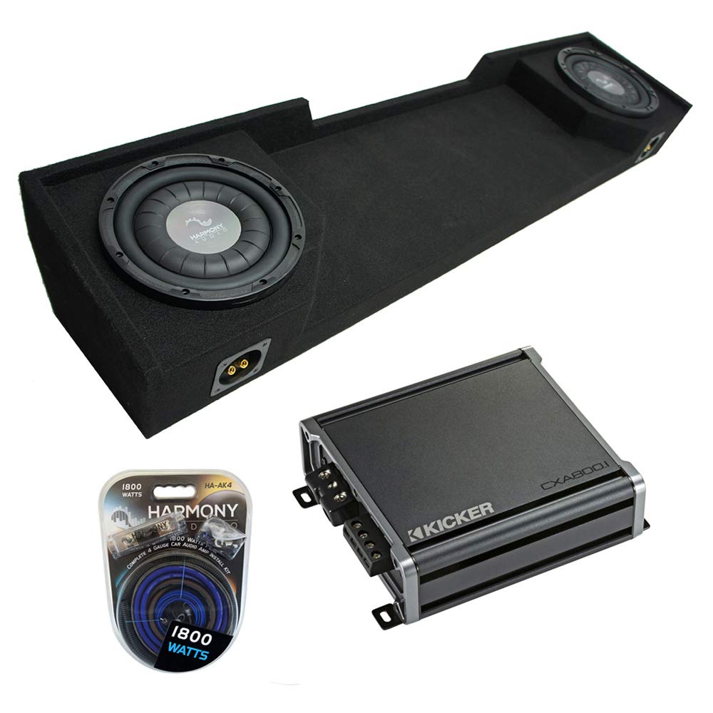 Harmony Audio Bundle F124 Compatible with GMC Sierra Ext Cab Truck 1988-1998 Dual 12