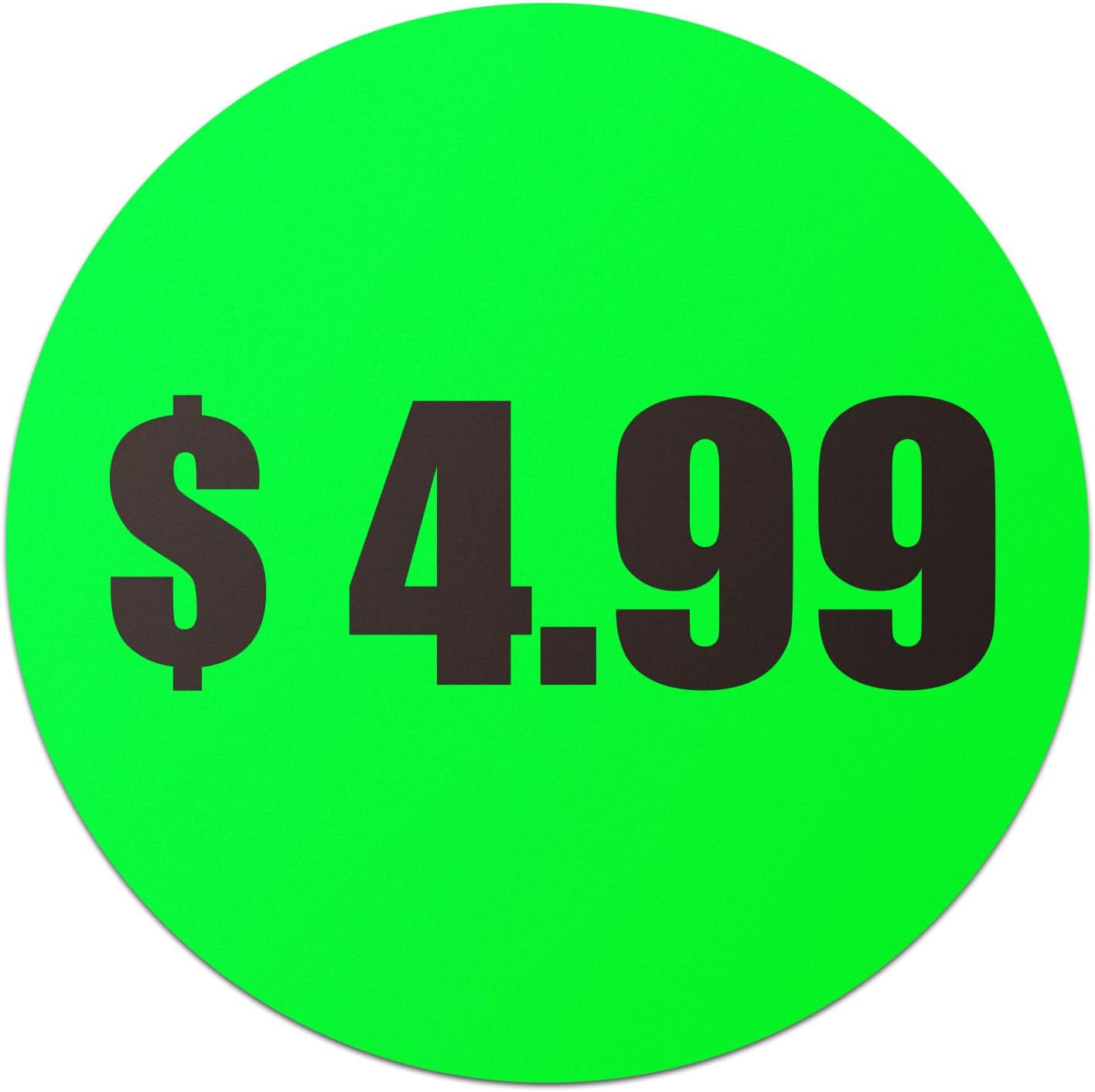.99 Cent Preprinted Price Stickers - 1.5 Inch, Round, Neon Green 99 Cents Labels for Retail Store, Garage Sale, Yard Sale, Flea Market Pricing Stickers - 300 Labels per Roll (1 Pack)