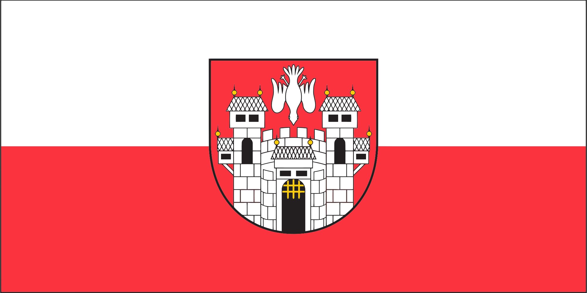 Drapeau Maribor 2020 de grande taille pour la municipalité slovène