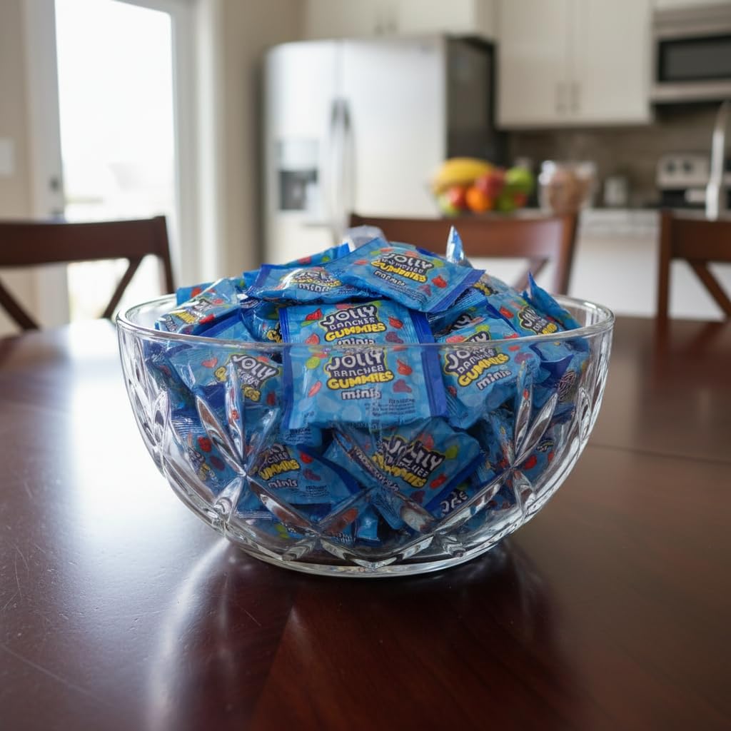 Jolly Ranchers Gummies Bulk Candy 25 Mini Packs - JollyRancher Gummies Original Minis Individually Wrapped Candy - Assorted Fruit Flavored JollyRancher Gummy Candy Bulk Pack (25 Count)