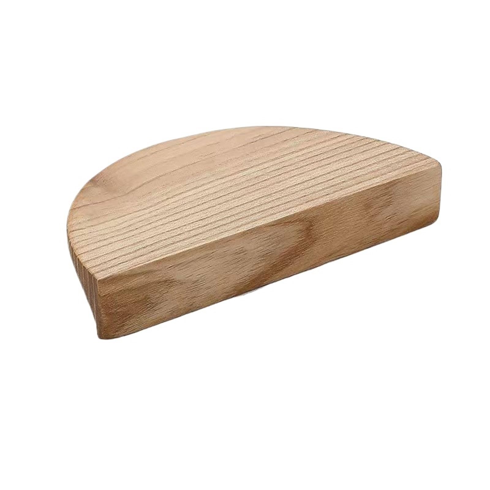 LADFRTYU Wooden Handles 2pcs Wood Door Handle Semicircle Wooden Cabinet Handles Drawer Knobs Wardrobes Hardware Closet(120mm Hole Distance32mm-A)