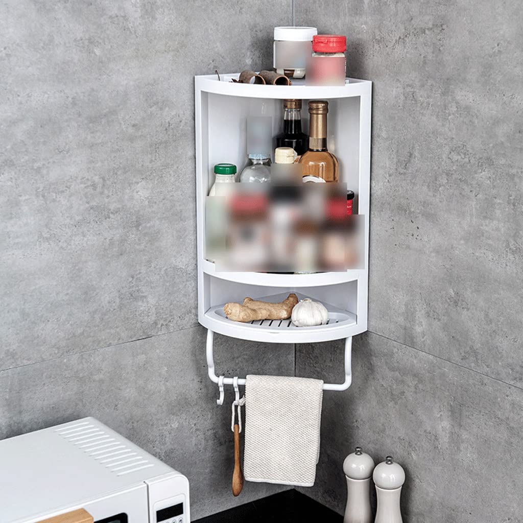 Badezimmerregal Badezimmer kostenloses Regal Küchenecke Rack Rack Bad Badezimmer Regal Lagerständer Schminktisch Kosmetik Organizing Rack Schwebendes Regal (Color : A)