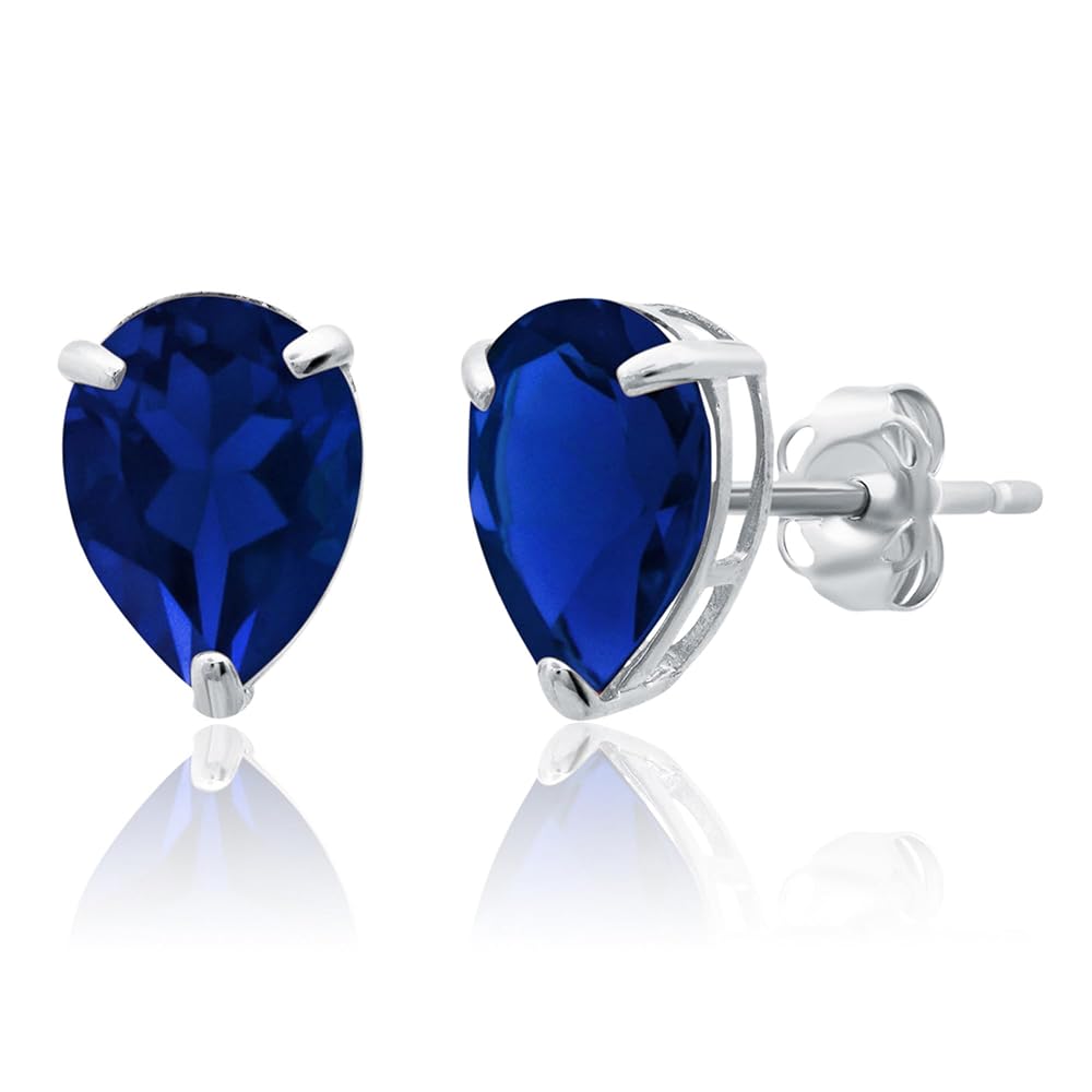 Amazon.com: MAX + STONE 14k White Gold Teardrop Created Blue Amazon.com: MAX + STONE 14k White Gold Teardrop Created Blue