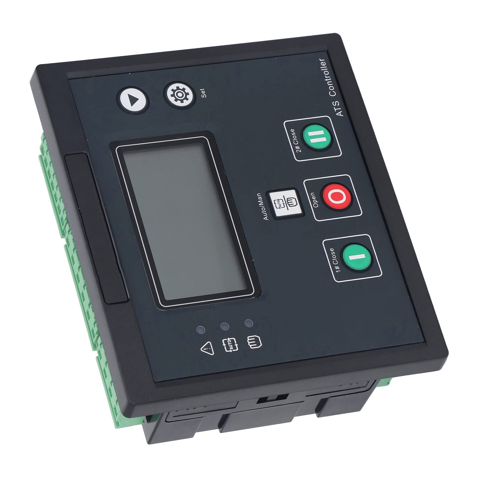 Aramox Panel de Control del Grupo Electrógeno Controlador ATS, Generador LCD ABS Módulo Controlador de Potencia Dual 170 a 270 V, Alarma de Parada de Arranque Automático para Sistemas de