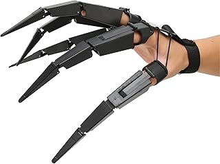 Halloween Articulated Fingers Wearable Horrific Finger Extension Party Supplies Cosplay Props, Halloween Gear Articulated Finger Extensions Fits All Finger Sizes (Right Hand)