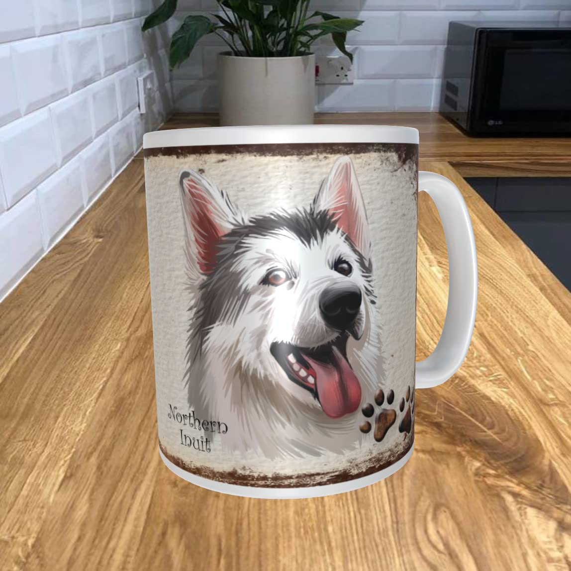 Shawprint Limited White Northern Inuit Dog 11Oz Coffee Mug My Dog's Prayer Theme 871Drmug