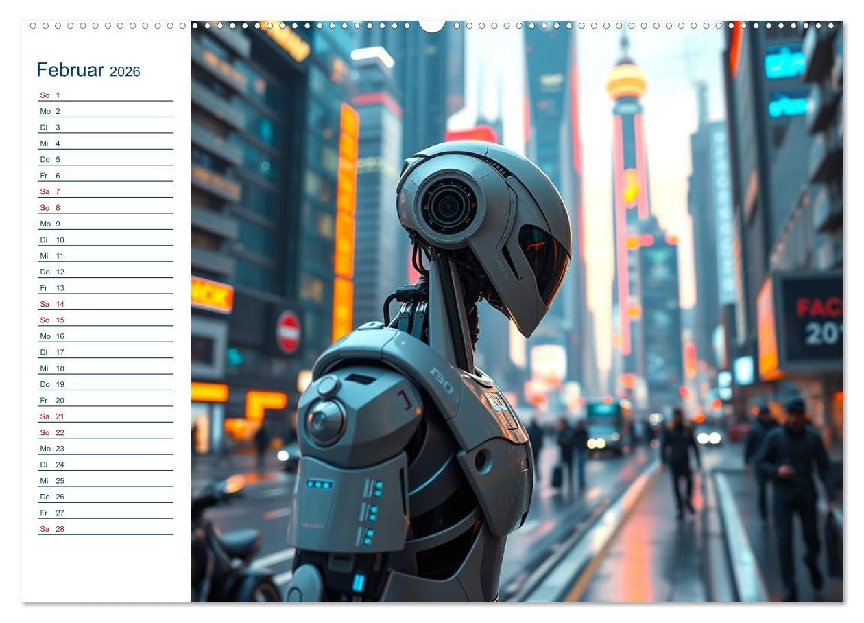 Roboter im Einsatz - Digitale Vernetzung und die Zukunft der Arbeit (hochwertiger Premium Wandkalender 2026 DIN A2 quer), Kunstdruck in Hochglanz: ... von morgen prägen. (CALVENDO Technologie)