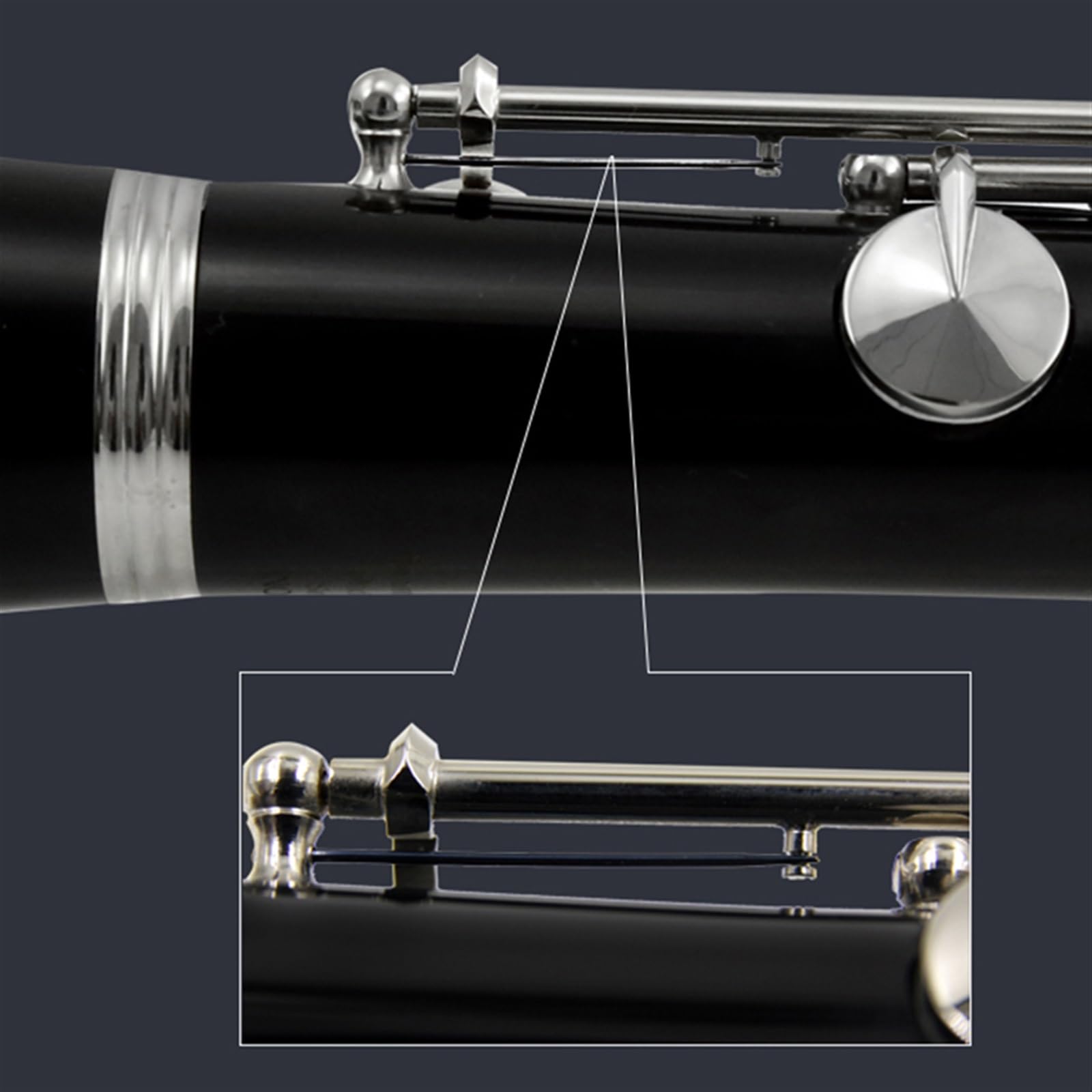 Clarinet Per Principianti Clarinetto In Legno Sintetico Strumento A Fiato In Si Bemolle 17 Tasti Rame Bianco Gradazione Tasti Esecuzione Orchestrale