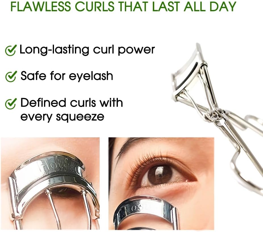 Stainless Steel Eyelash Curlers, Professional Lash Curler for Long-Lasting Lift | Gentle Eye Lash Curler for Most Eyeshapes | Stainless Steel Ergonomic Design for Natural Curl - Image 6