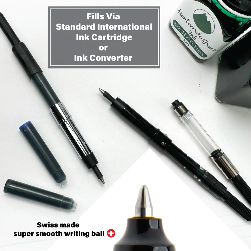 Monteverde MV35340 Engage Carbon Fiber mit Stylus Geeignet für Rechts-/Linkshänder schwarz