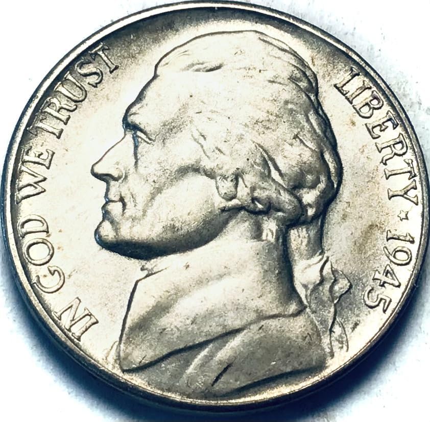 1945 S Jefferson Silver BU MS Nickel Mint State