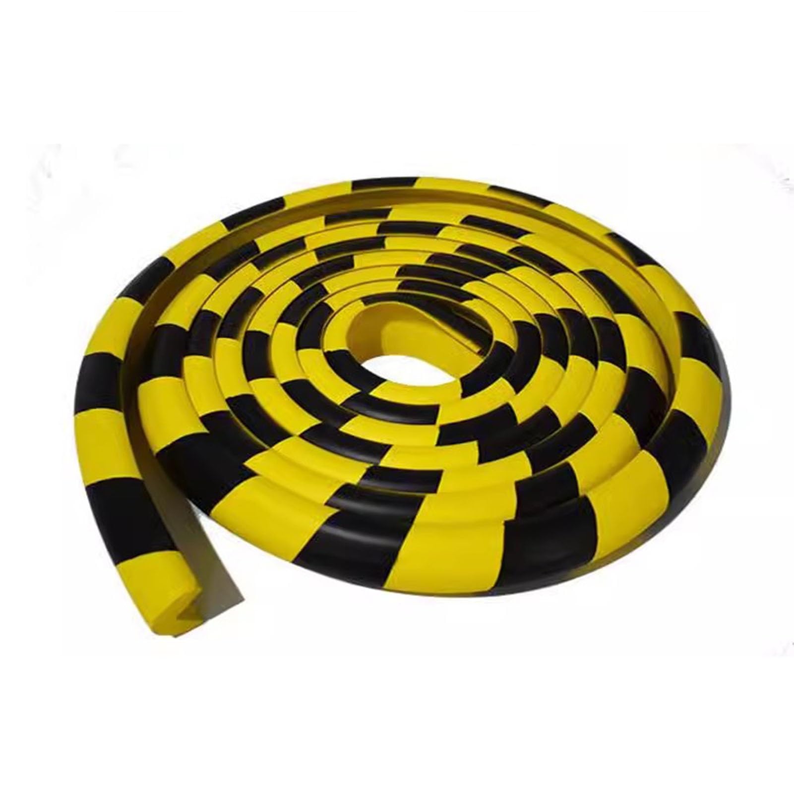 XPLKQXE Rubber Foam Edges Protector, 5m Long Black and Yellow Self-Adhesive Wall Guards, Sharp Edges Safety Corner Edges Padding Factory Workshops