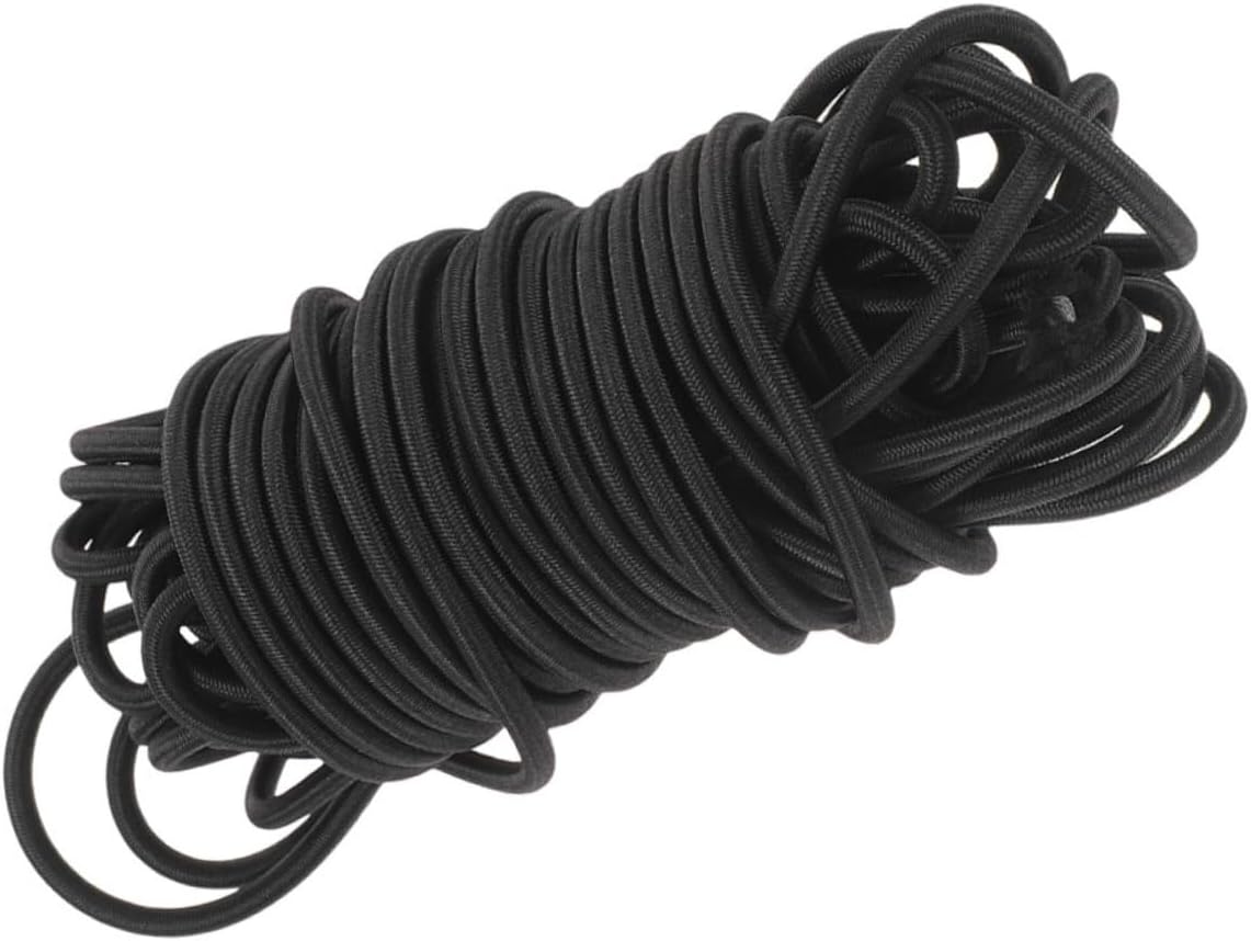 OSALADI 1Roll Elastic Bungee Cord Black Round Shoelaces for Sneakers and Durable and Sturdy DIY Design for Men and Women for Hiking Boots Tennis Shoes and More