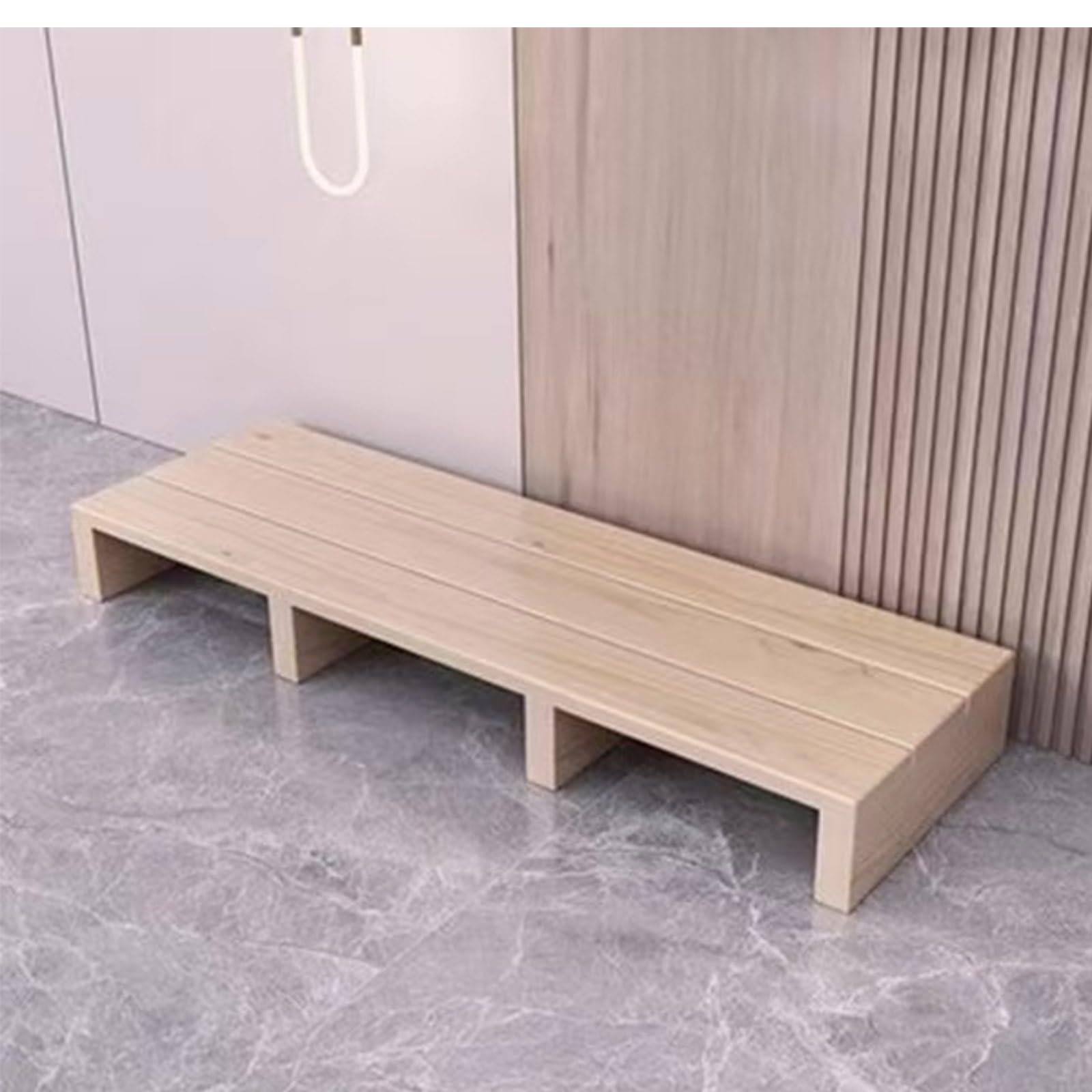 Witriolik Wooden Step Stool Bedside,Steps/Entrance Step Stool,Supports Going Up And Down The Entrance,With Non Slip Pads,Non Slip Outdoor Step,Indoor/outdoor use,Half Step【100 * 30 * 15cm】