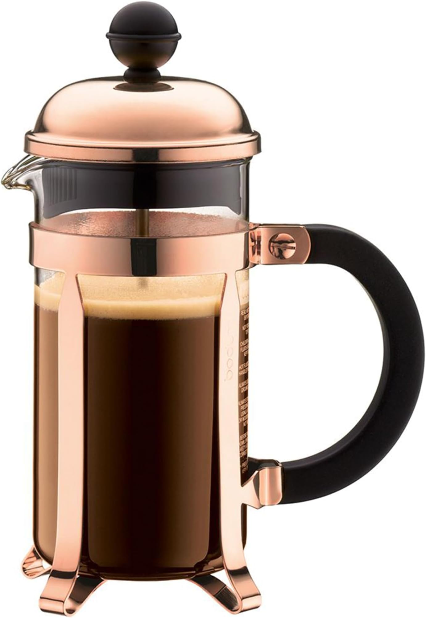 BODUM 1923-18 Coffee Maker, Chambour, French Press, Coffee Maker, 11.8 fl oz (350 ml), Copper, Stainless Steel Filter, Glass Beaker, Immersion Type, Coffee (Genuine Product)