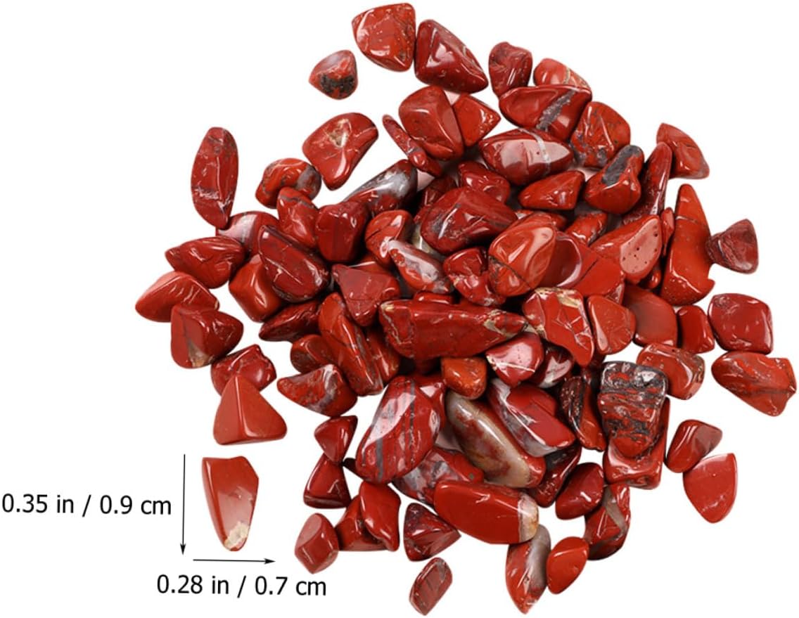 BESTonZON Red Jasper Aquarium Decorative Rocks 7-9mm Bulk Gravel 2lb Natural Fish Tank Landscaping Stones for Aquatic Substrate and Betta Tank Ornament