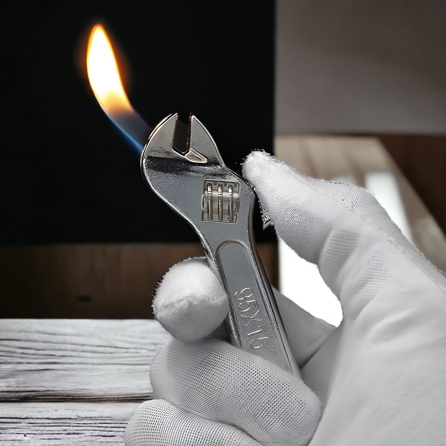 Miniatura 5 de QFECT Encendedor de butano, con forma de llave, encendedor único, encendedor para velas, encendedor de lujo, encendido creativo y forma interesante,