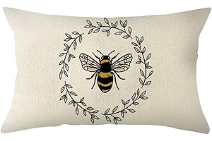 Ogiselestyle Bee Lumbar Pillow Covers 12 x 20 Inch - Spring and...