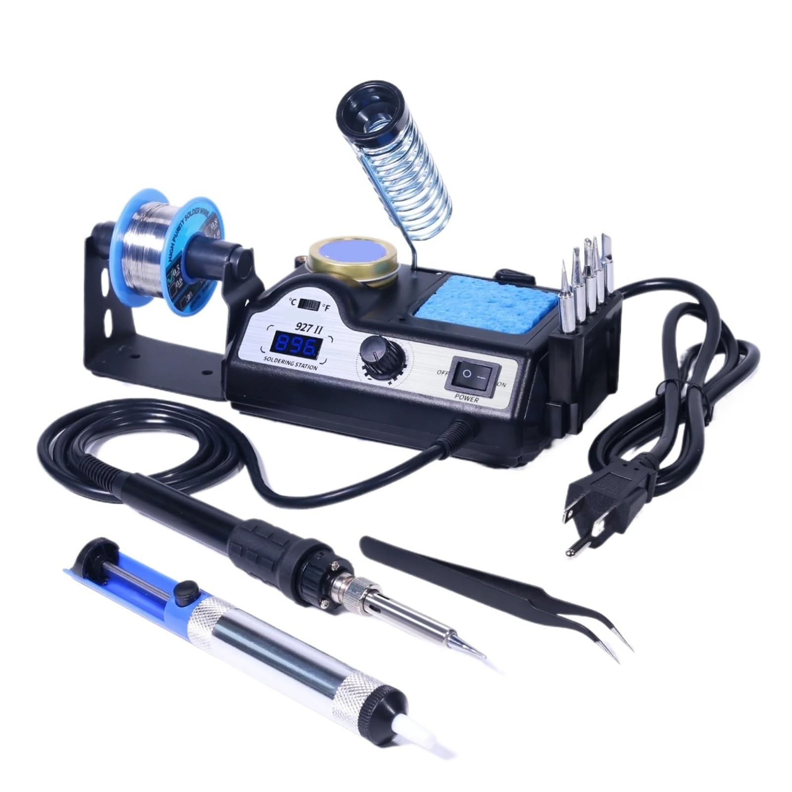 Stazione Di Saldatura Elettrica Con Display Digitale Da 60 W Kit For Regolazione Della Temperatura Facile Saldatura Fluida(Without clips)