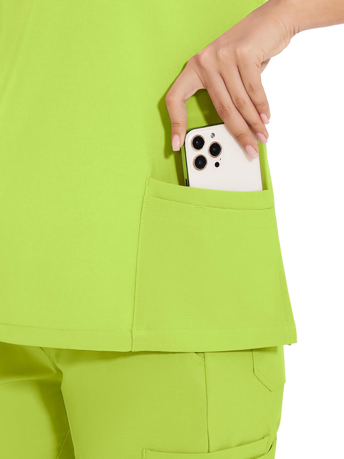 COZYFIT Scrubs for Women - V-Neck Top & Cargo Pants Scrubs Set with 10 Pockets - Image 5