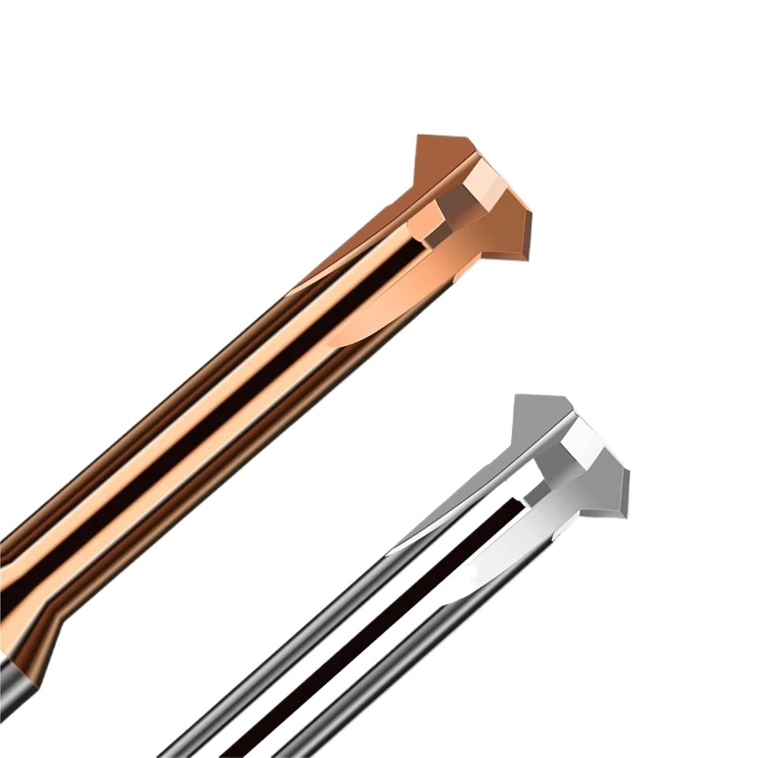 Carbide Chamfer Milling Cutter Tungsten Steel Chamfering Upper Lower Metal CNC End Mills 1Pcs(60 Degree,Coated_D4X50L)
