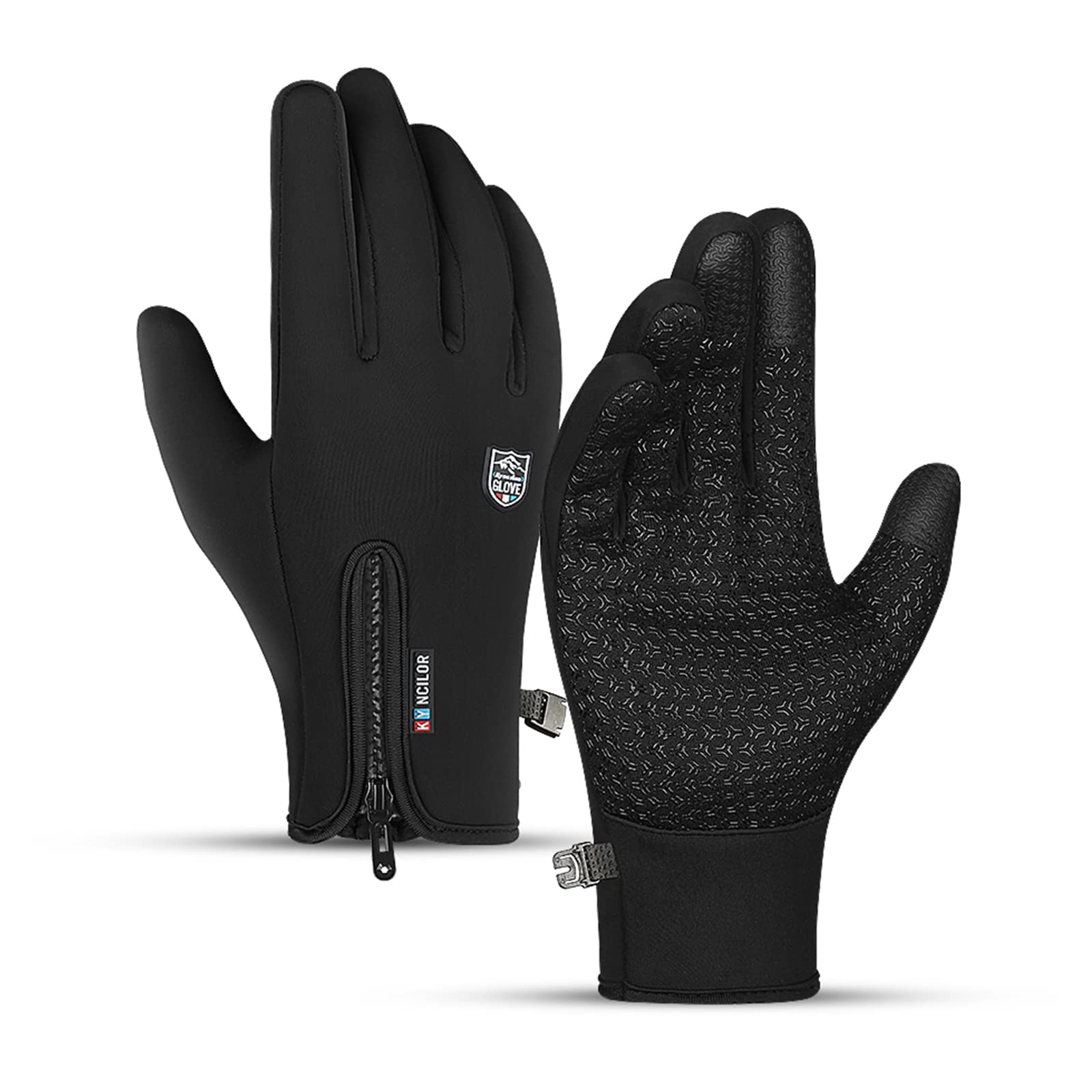 TEMEI Winter Thermal Gloves for Men and Women, Waterproof Windproof and Non-Slip Gloves, Warm Touch Screen Gloves for Outdoor Running, Cycling,