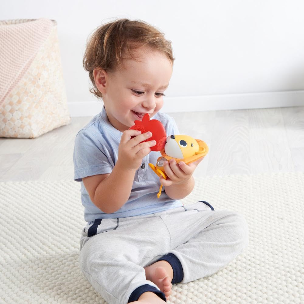 Tiny Love Wonder Buddy Leonardo el León, Juguete educativo de aprendizaje para niños de 1 año, Juguete educativo interactivo electrónico, Amarillo