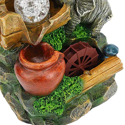 WLHER Mini Wasserfall Desktop Brunnen Innenbrunnen Tisch Mit Buntem LED Licht Wasserfall Zen Meditation Wasserfall Home Office Dekoration Geschenk - Image 4