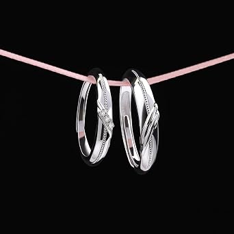 Meissa Silver Wedding Rings for Women Adjustable 925 Silver Promise Rings Handmade Cubic Zirconia Couple Rings Christmas Valentine's Jewellery Gift