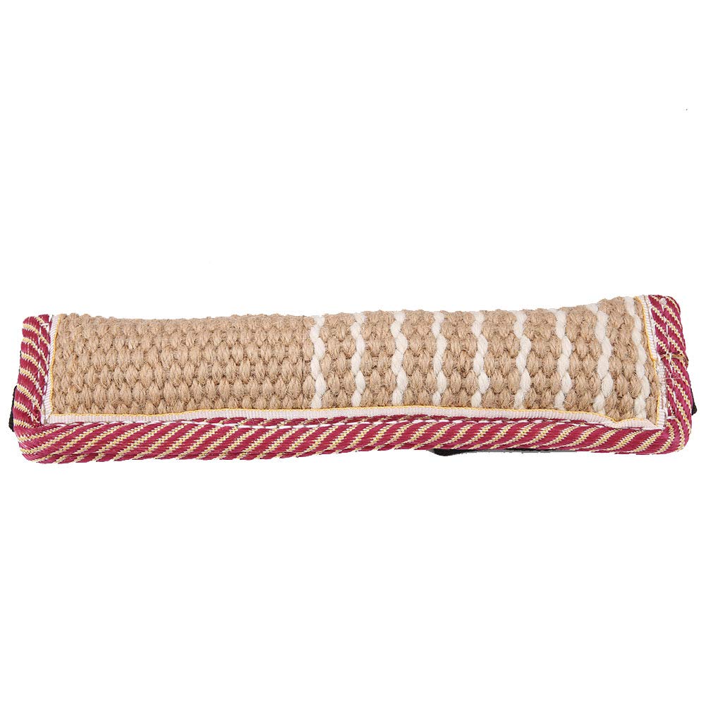 Sturdy Cotton Linen Dog Training Tug Rod with Dual Handles for Tear Bite Training - and Soft Pet Tool for Prolonged Use