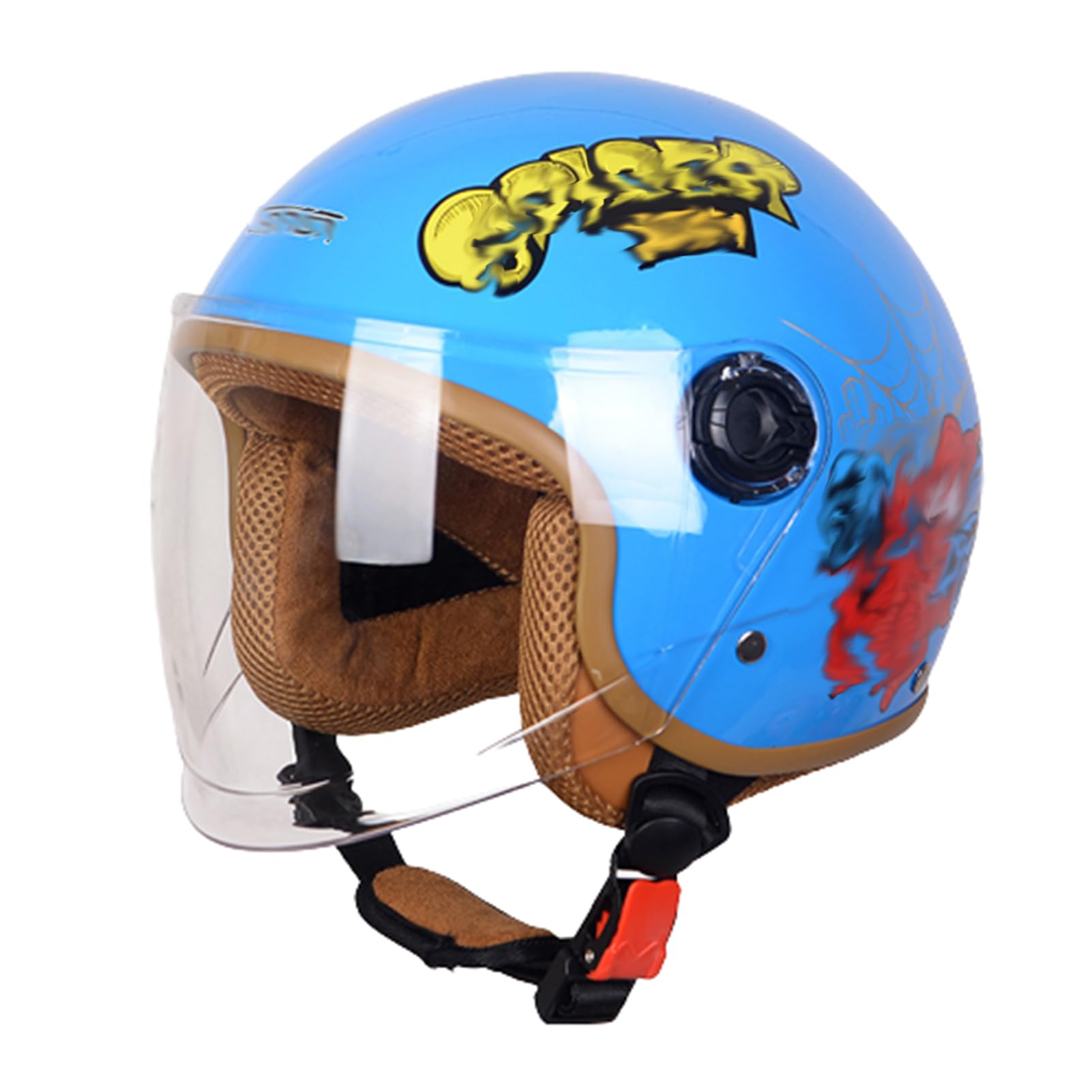 Casco Moto Bambino Integrale Scorpion EXO-JNR FUN Blu Arancia Vendita