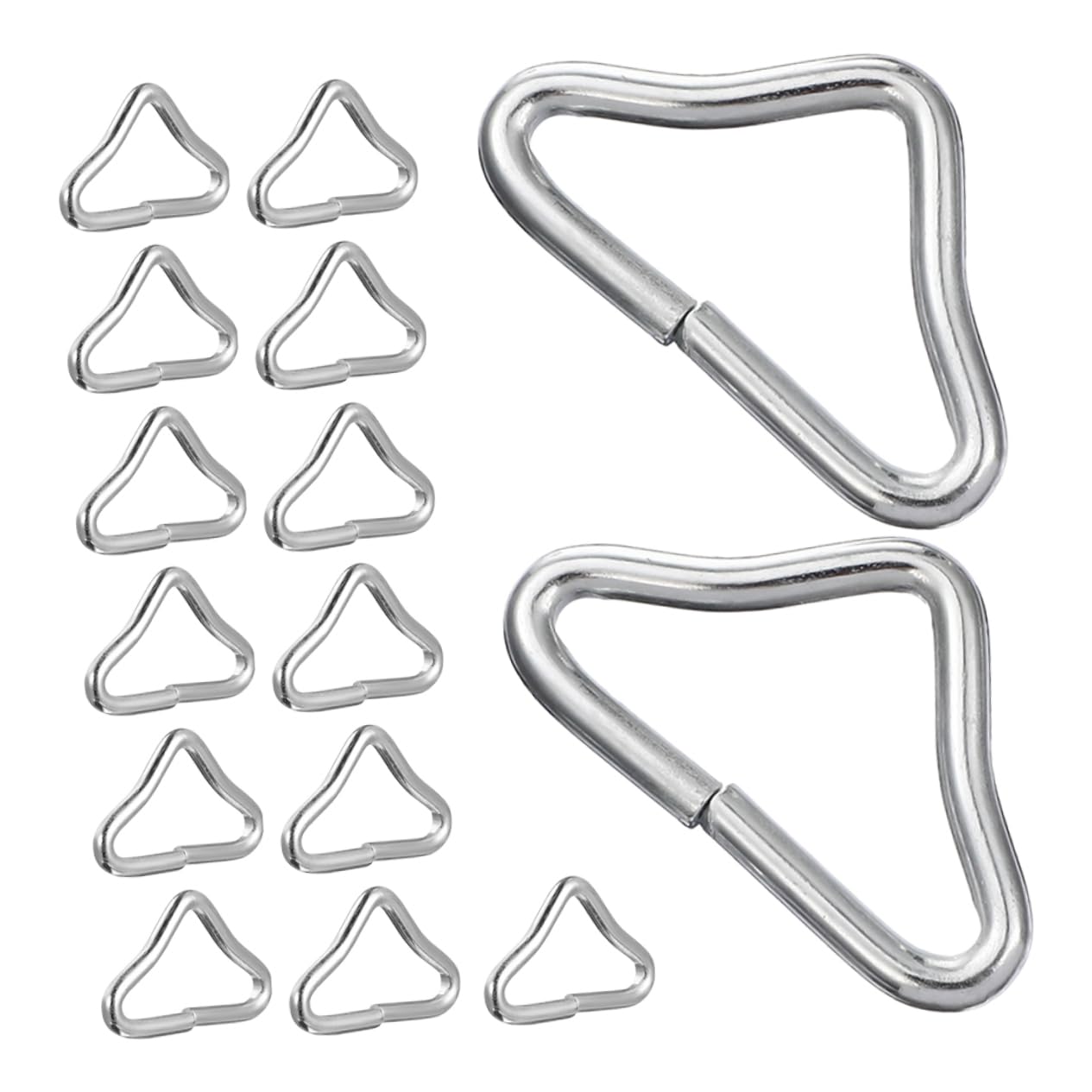 KICHOUSE 25Pcs Durable Triangle Buckles for Trampoline Connections Replaceable Heavy Duty Rings for DIY Projects Sturdy and Reusable Trampoline Parts for Enhanced Safety and Fun