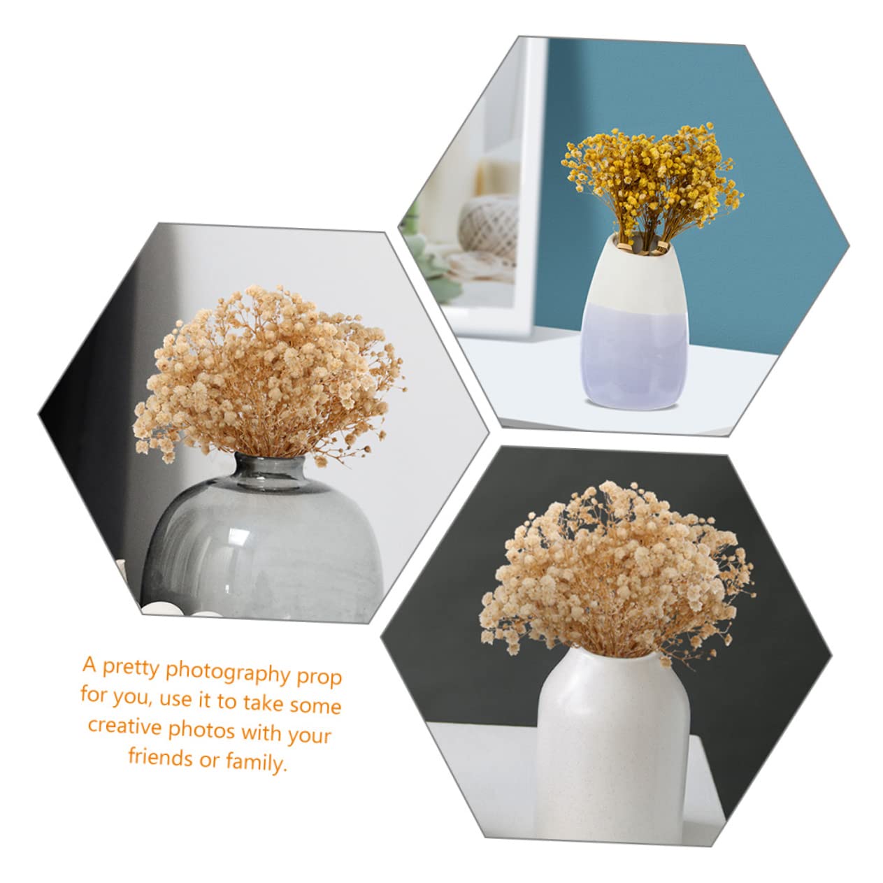 STOBAZA 30pièces Fleurs Séchées Gypsophile Artificielles Décoration De Mariage Et Maison Bouquet Dried Flowers pour Centre De Table Et Événements Spéciaux
