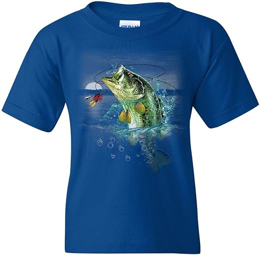 Amazon Co Jp バス釣りユースtシャツフィッシャーマンキャンプホビーアングラー湖川のキッズtシャツ ファッション