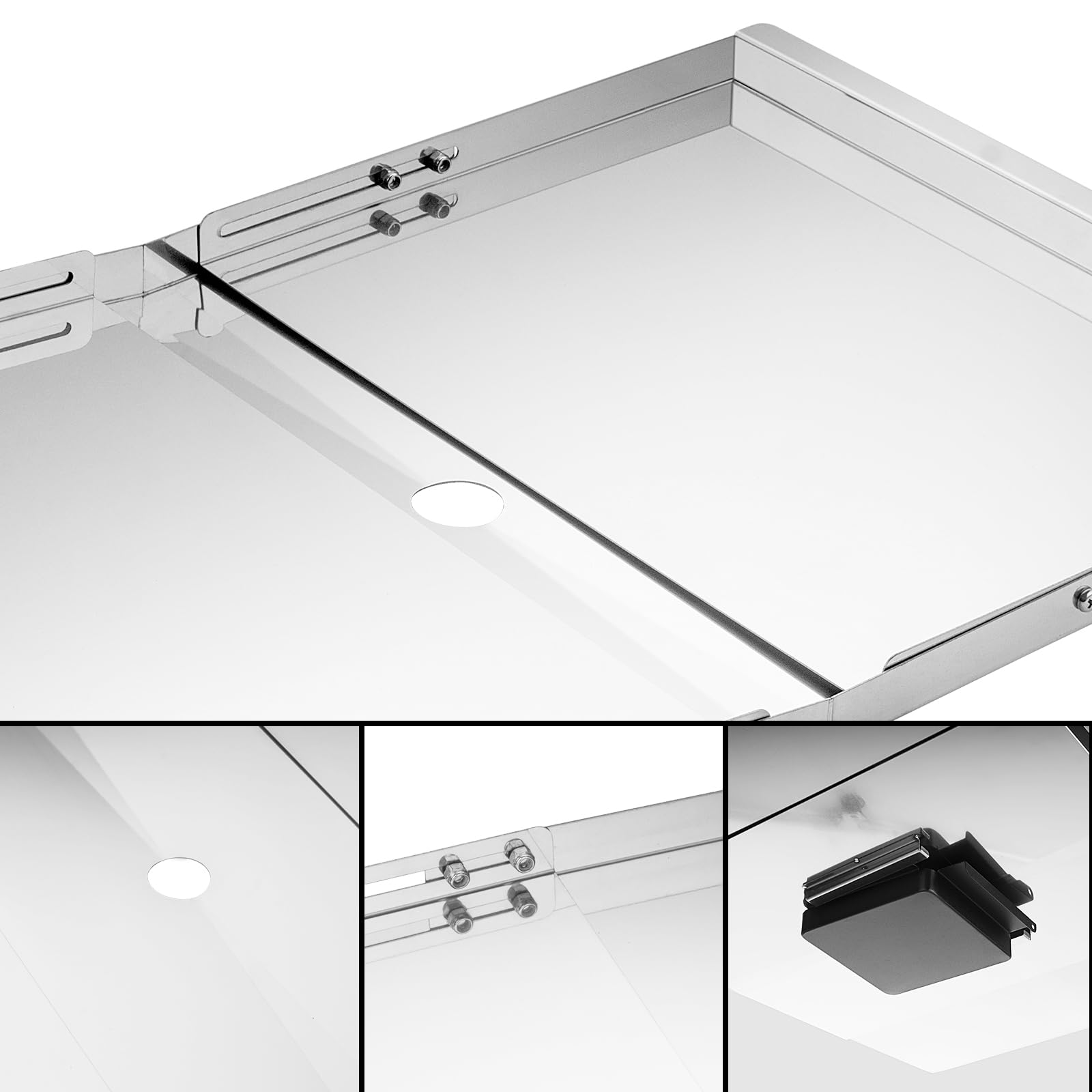 Fettauffangschale für Nexgrill Ersatzteile, Universal Fettwanne mit Auffangwanne 61cm bis 76cm, Verstellbar Tropfpfanne für 4/5 Brenner Gasgrill von Charbroil, Dyna Glo, Kenmore, Expert Grill und mehr