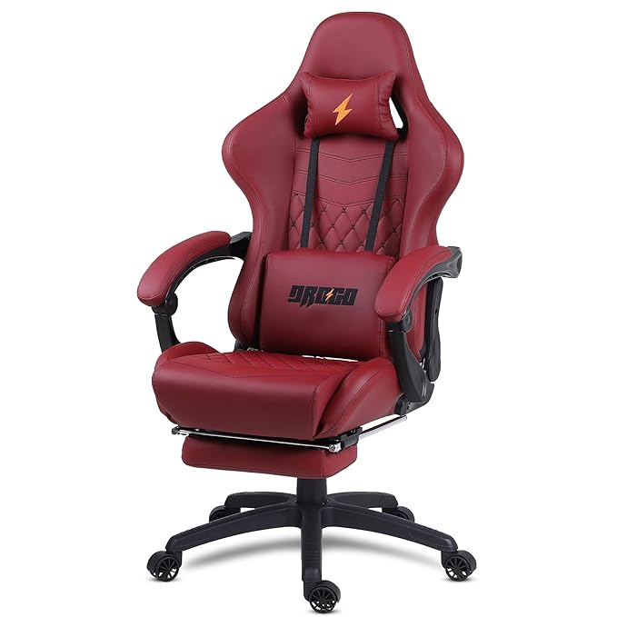 Drogo MultiPurpose Ergonomic Gaming Chair with 7 Way adjustable Seat, Head & USB Massager, PU