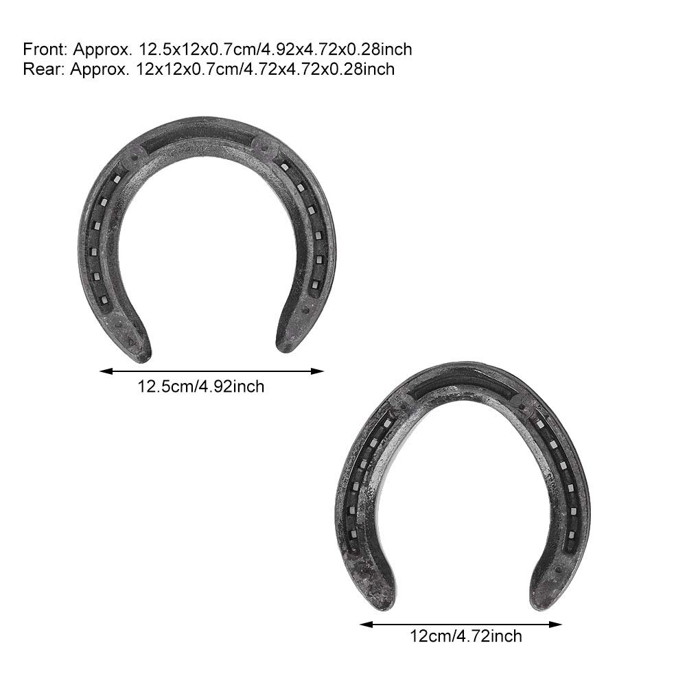 Kit De Herraduras Para Caballos: Herraduras De Acero Forjado Q235, Kit De Entrenamiento Para Carreras De Caballos Con 10 Pares De Herraduras De Acero Duraderas