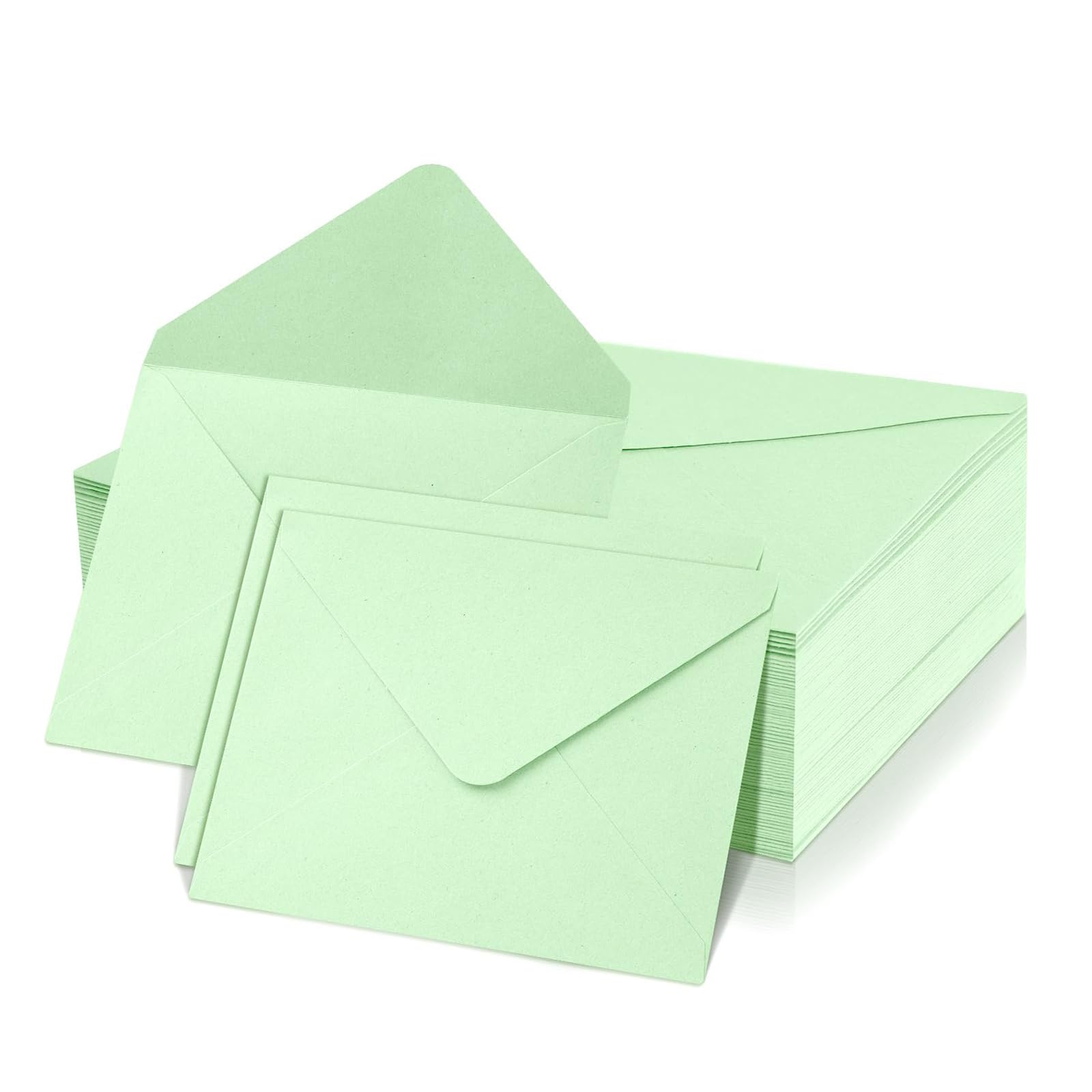 Romon Envelopes Small Kraft Paper Envelopes 120 g/m² Envelope Birthday Cards for Christmas Cards Invitations Wedding Invitations Pack of 50