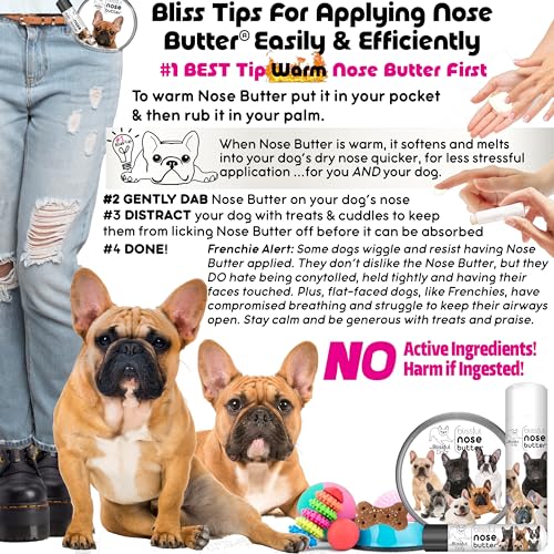 Image of The Blissful Dog Blue French Bulldog Unscented Nose Butter - Dog Nose Butter, 0.15 Ounce