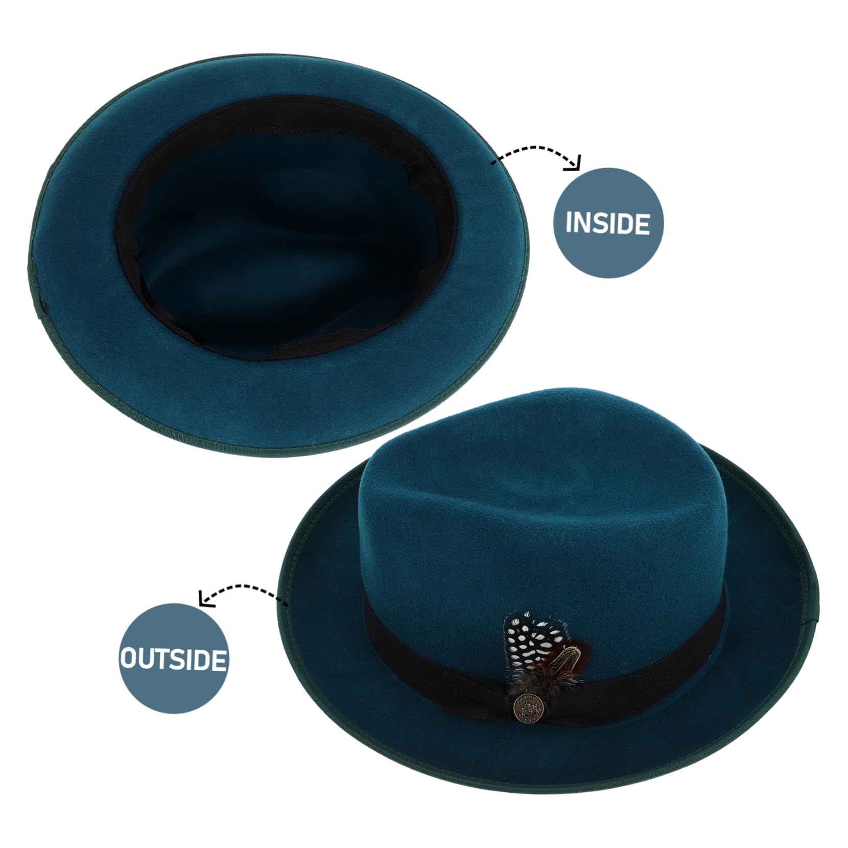 Beaupretty Sombrero De Fieltro para Sombrero De Ajustable Adecuado para Eventos y Fiestas