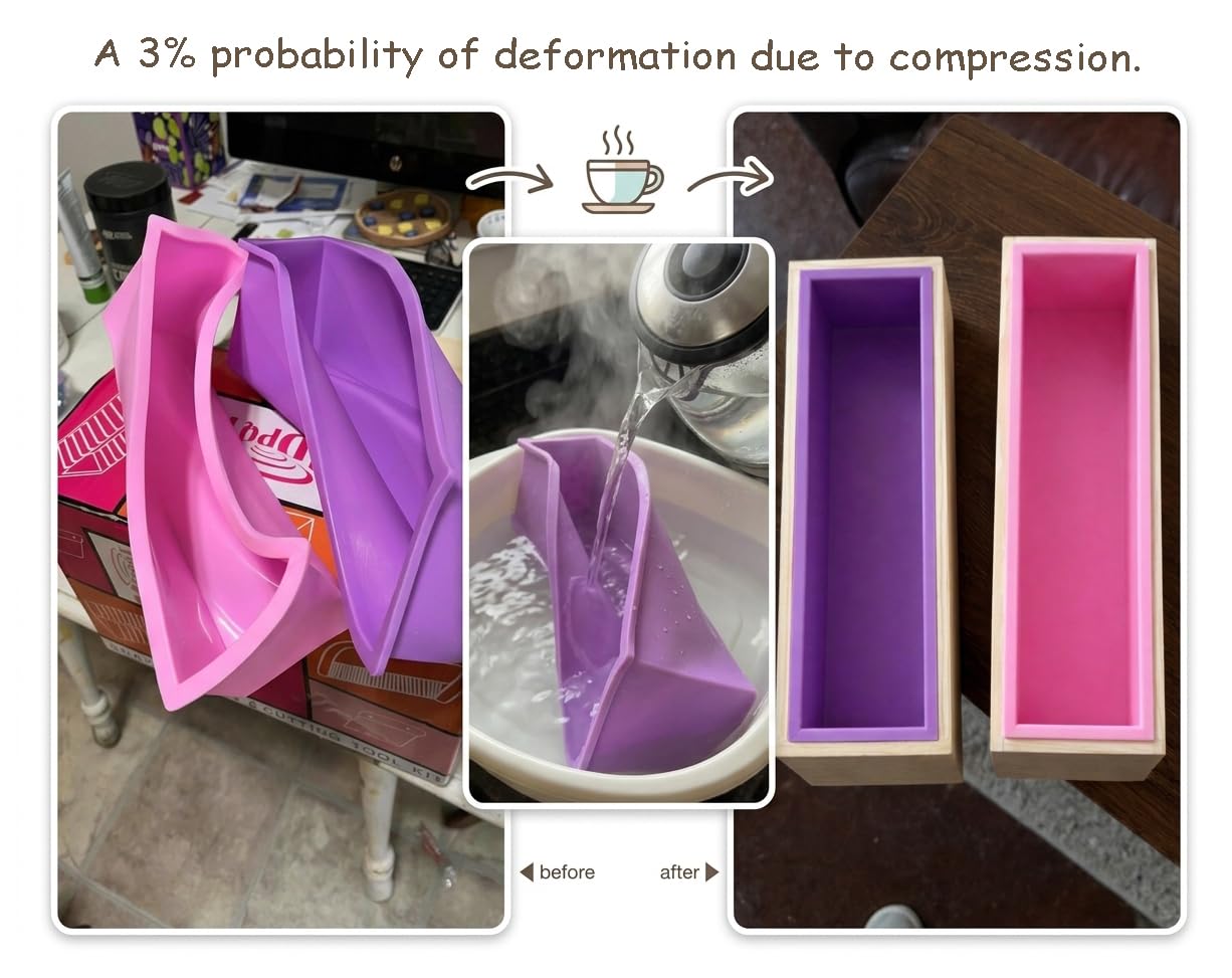 2 moldes de silicona para jabón – 1 juego de herramientas de corte de jabón de madera de bambú – 1 espátula de silicona y batidor de acero inoxidable 3 piezas de red de burbujas