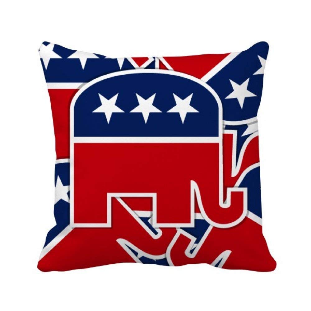 Housse de coussin America éléphant républicain carré déco maison lit