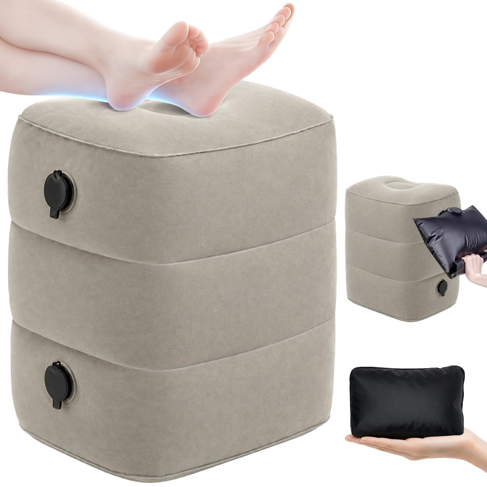 Amazon.co.jp: さえだ フットレスト 飛行機 足置き 子供 エアー足枕 三