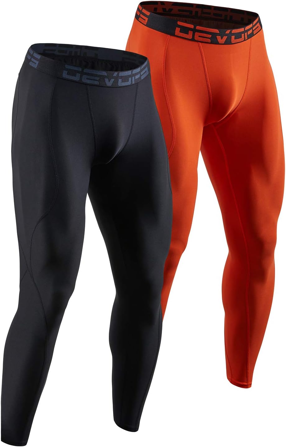 DEVOPS 2 Pack Men’s Compression Pants Athletic Leggings with Pocket/Non-Pocket